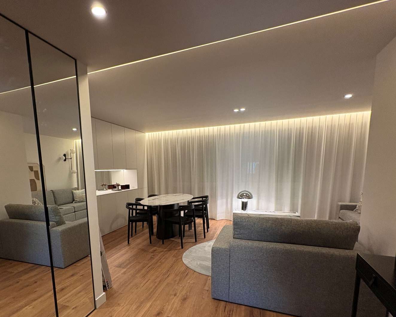 Sala de estar e jantar concluída